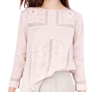 Light pink embroidered shirt